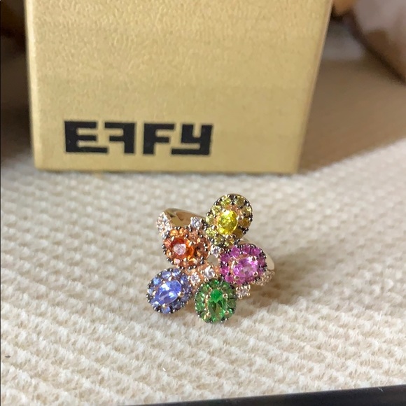 ‘***SOLD****Effy Diamond, Ceylon, Orange & Pink Sapphire, TSAV - Picture 7 of 16